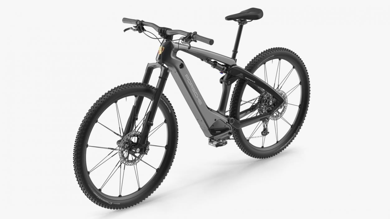 Porsche eBike Cross Black Rigged 3D