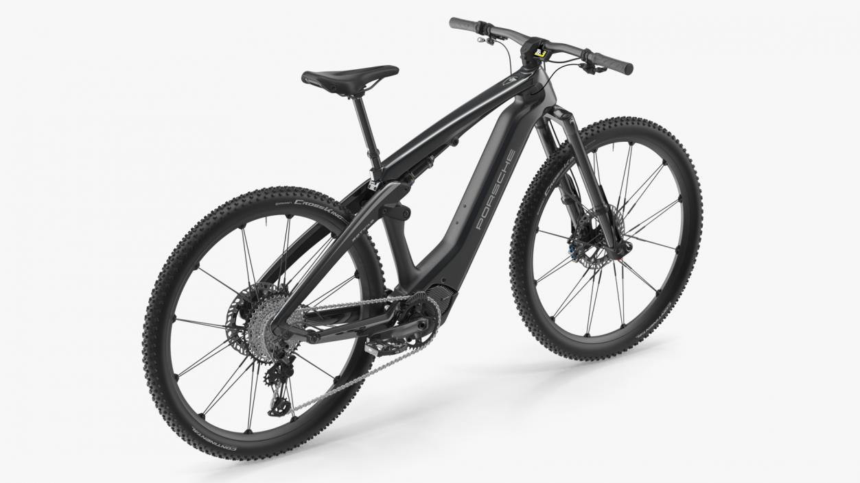 Porsche eBike Cross Black Rigged 3D