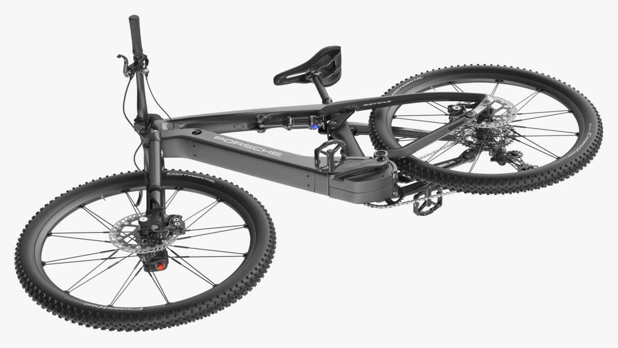 Porsche eBike Cross Black Rigged 3D