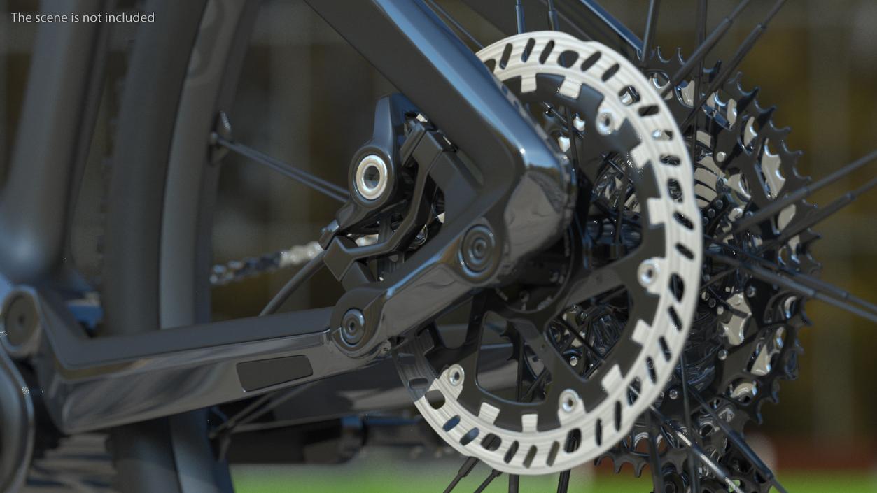 Porsche eBike Cross Black Rigged 3D