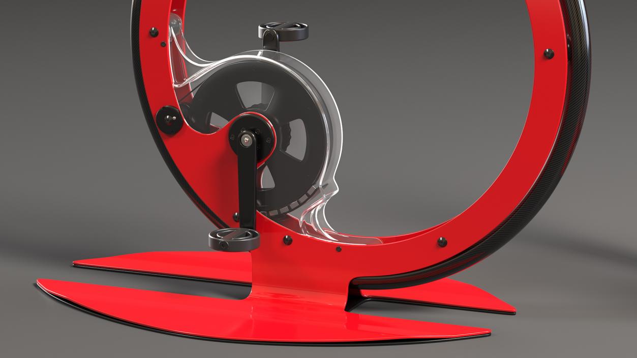 3D Ciclotte Exercise Bike Red Rigged model