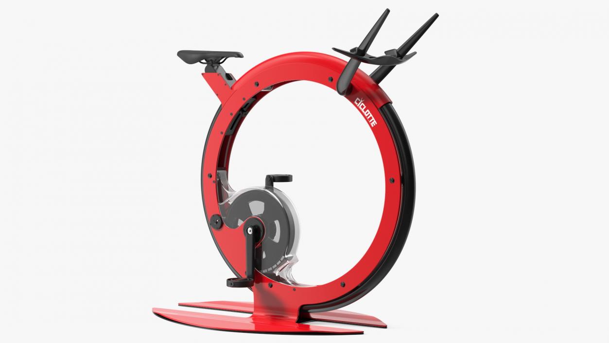 3D Ciclotte Exercise Bike Red Rigged model