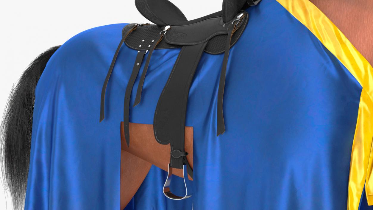 Knight Horse Blanket Fur 3D model