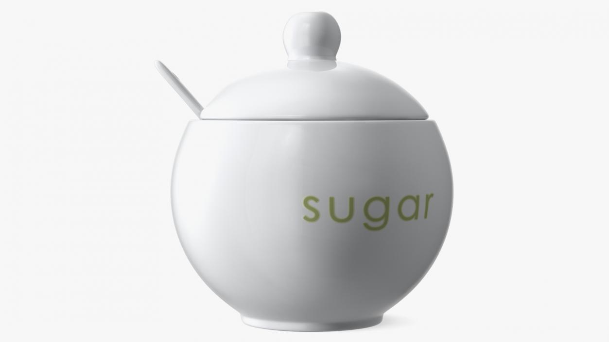 3D Sugar Bowl White