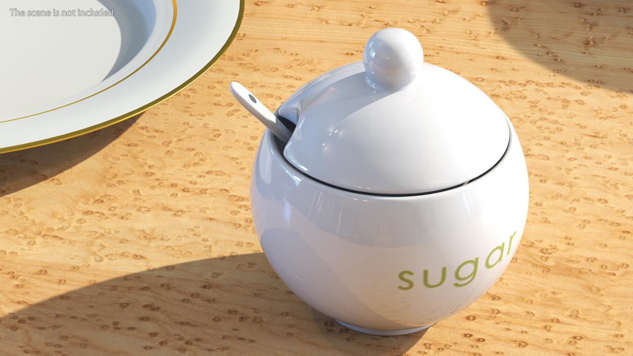 3D Sugar Bowl White