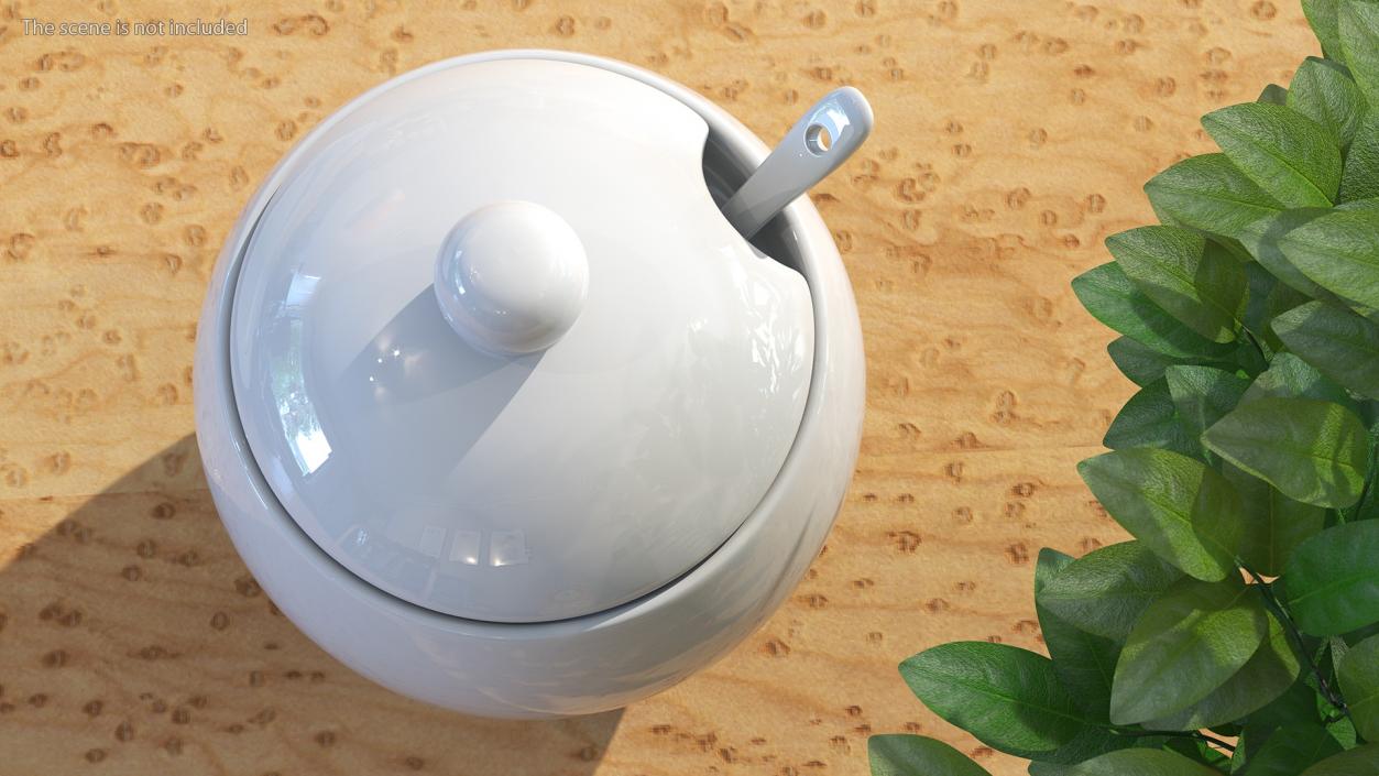 3D Sugar Bowl White