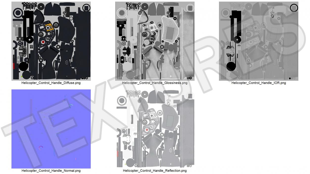 3D model Helicopter Control Handle