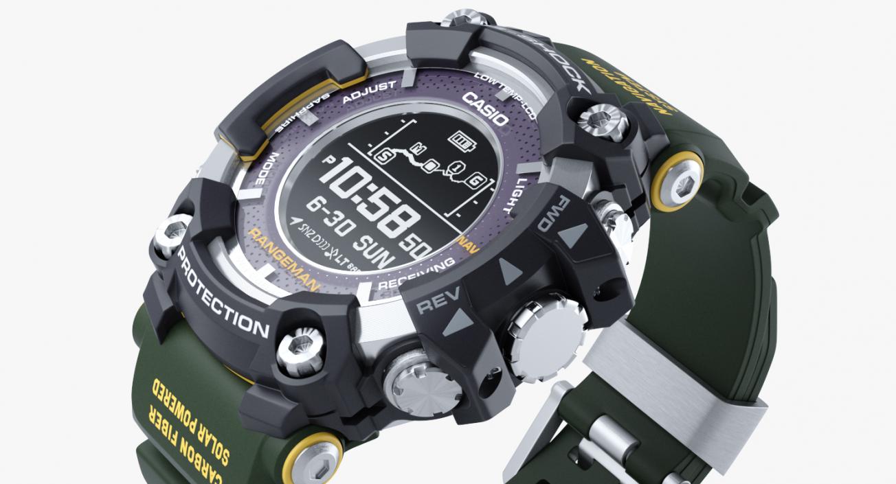 3D Casio G-Shock Rangeman GPR B1000 Khaki model