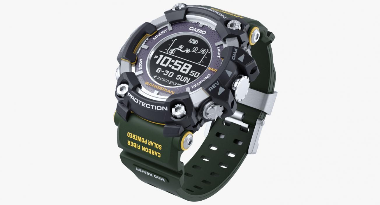 3D Casio G-Shock Rangeman GPR B1000 Khaki model