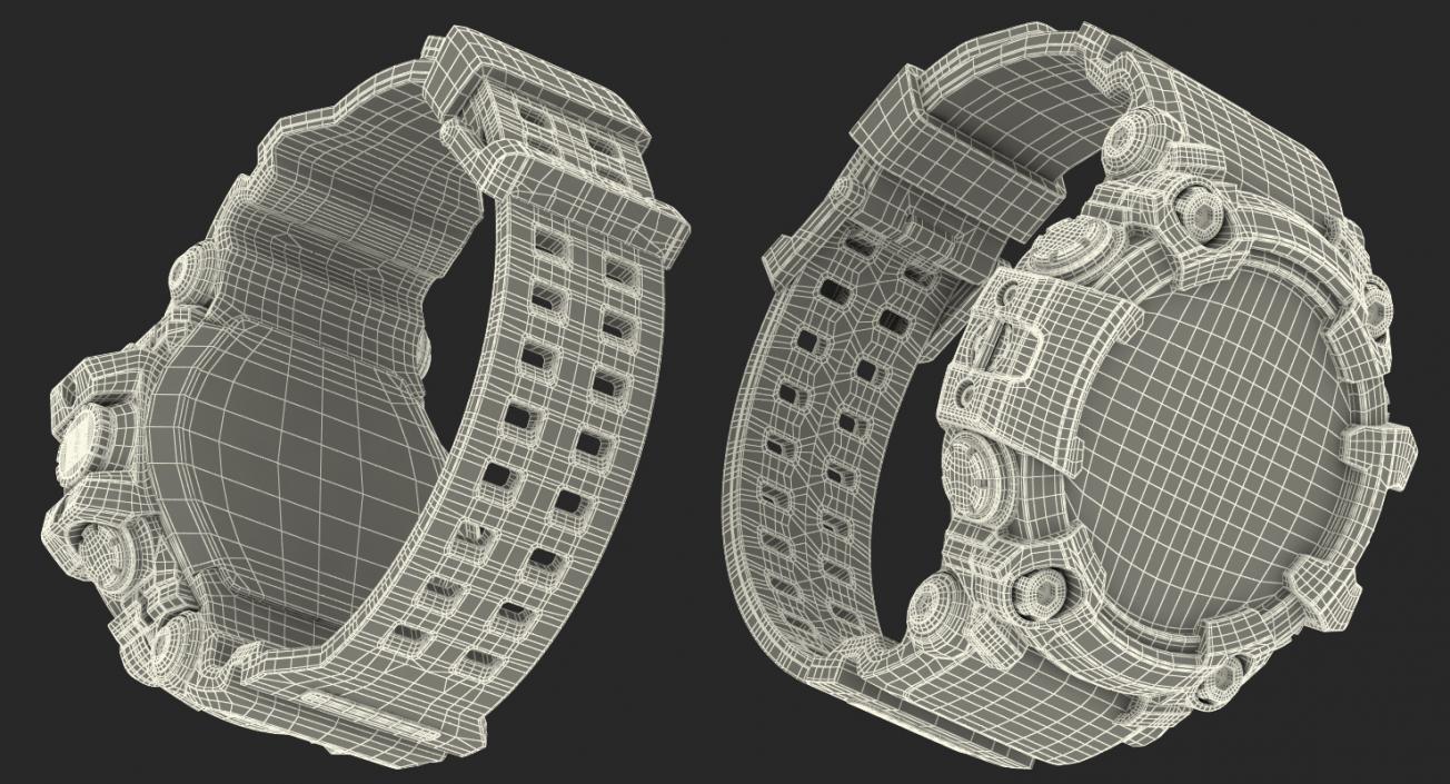 3D Casio G-Shock Rangeman GPR B1000 Khaki model