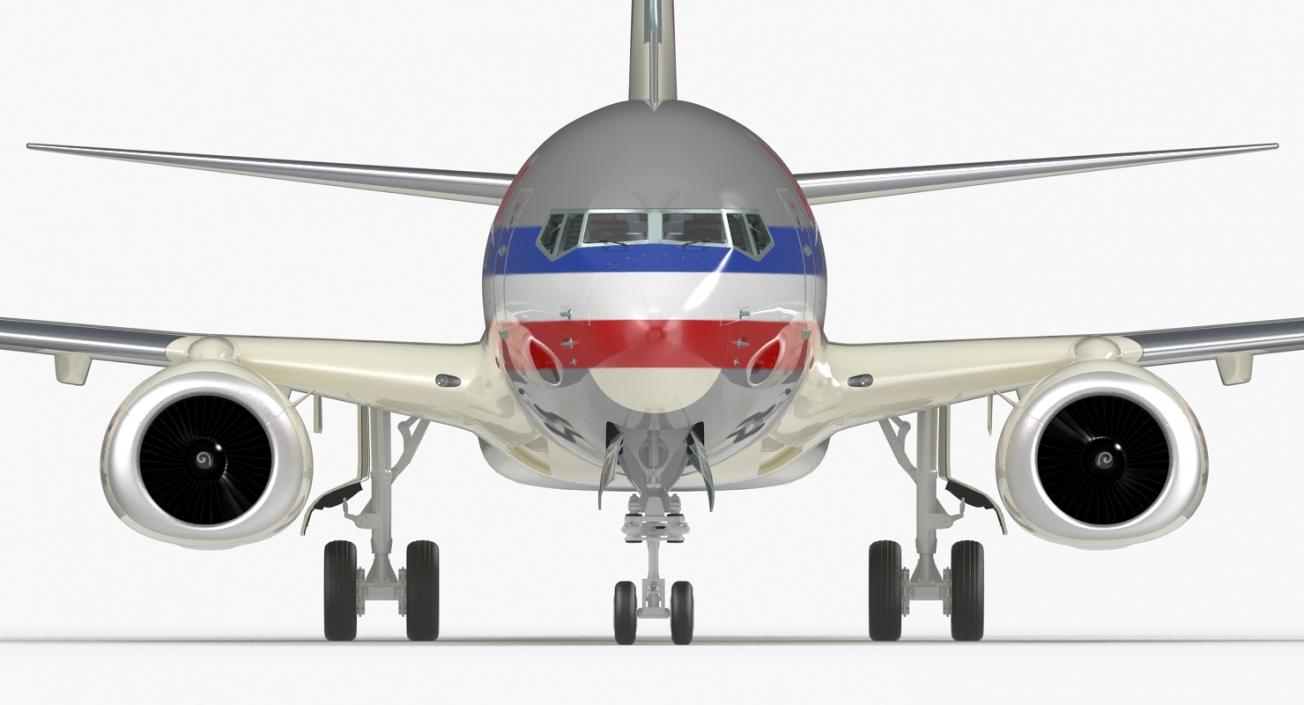 3D Boeing 737-700 with Interior American Airlines Rigged model