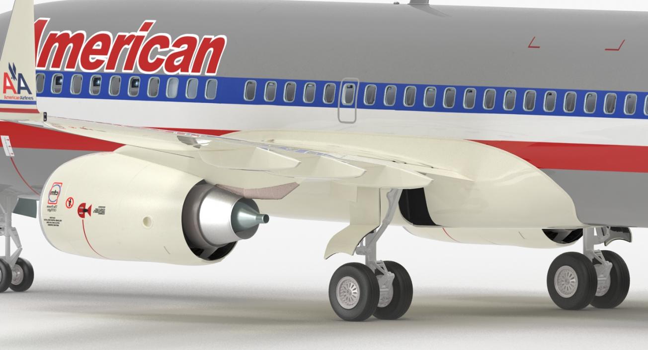 3D Boeing 737-700 with Interior American Airlines Rigged model