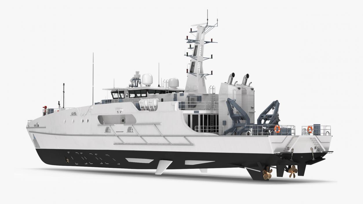 3D Cape Class Patrol Boat Rigged for Maya model