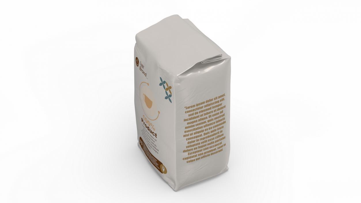 Foil Package 2lb Mockup Beige 3D model