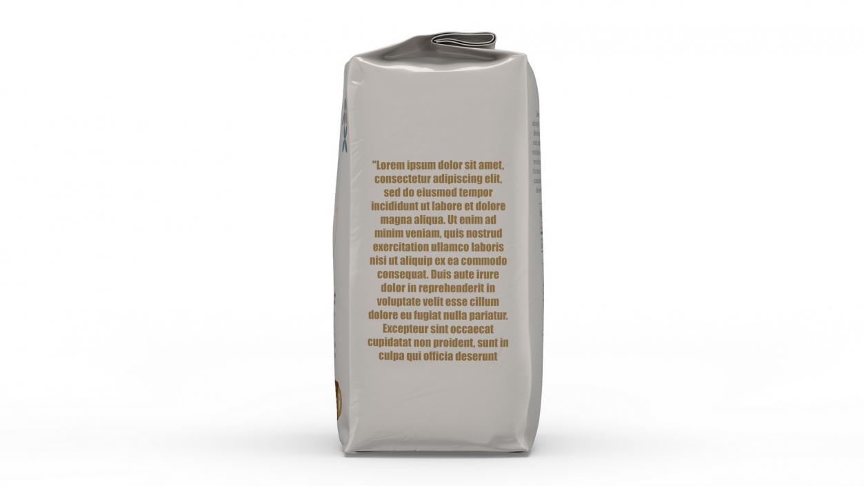 Foil Package 2lb Mockup Beige 3D model