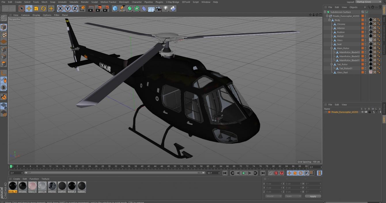 Private Eurocopter AS355 3D model