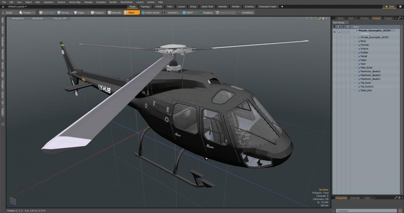 Private Eurocopter AS355 3D model