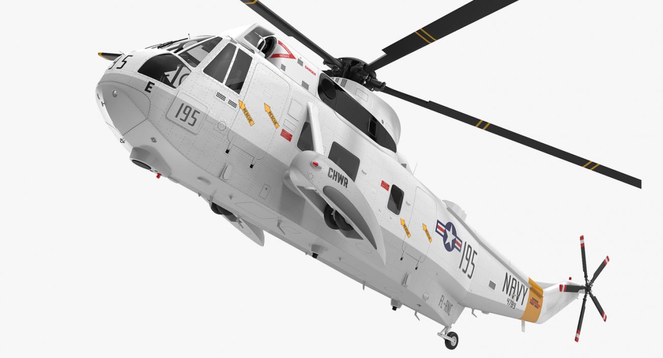 Sikorsky SH-3H Sea King USA Navy Rigged 3D model