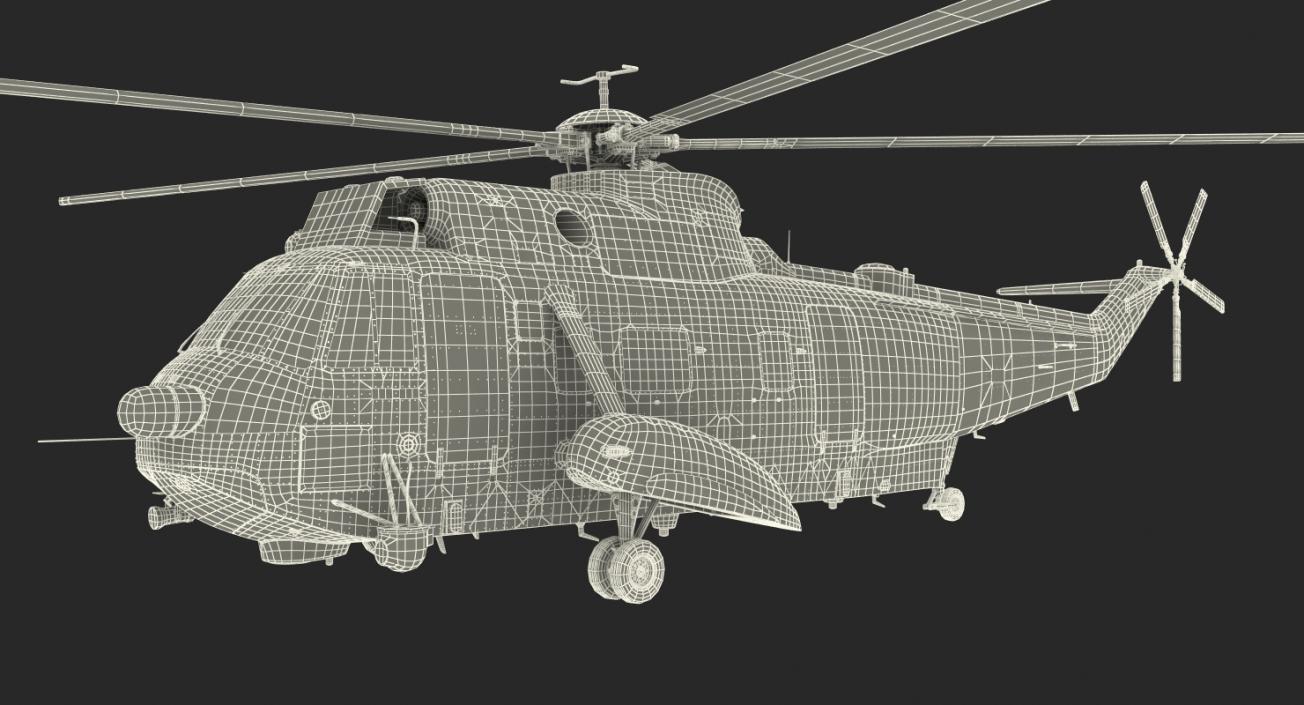 Sikorsky SH-3H Sea King USA Navy Rigged 3D model