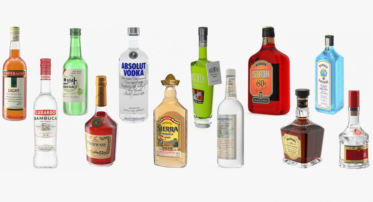 3D model Alcoholic Drinks Collection 10