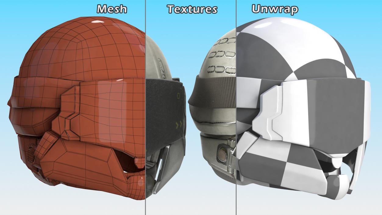 3D model Sci-Fi Battle Helmet