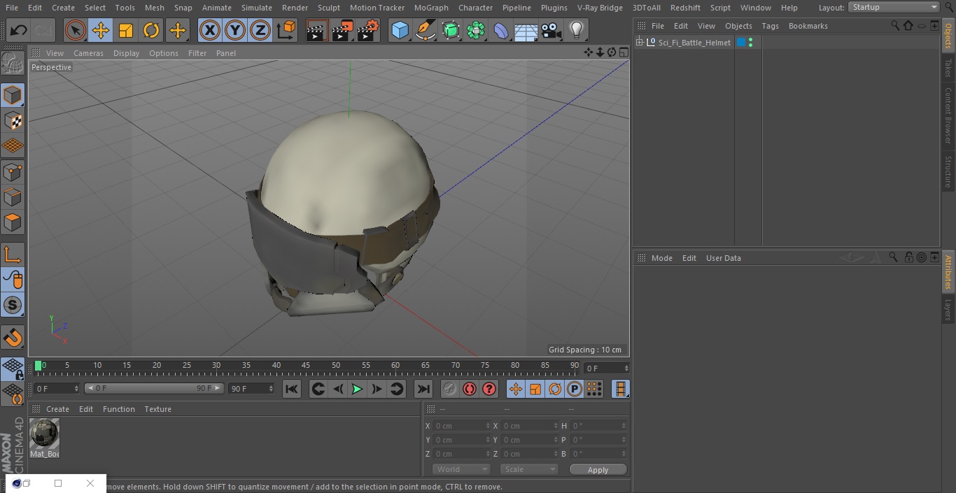 3D model Sci-Fi Battle Helmet