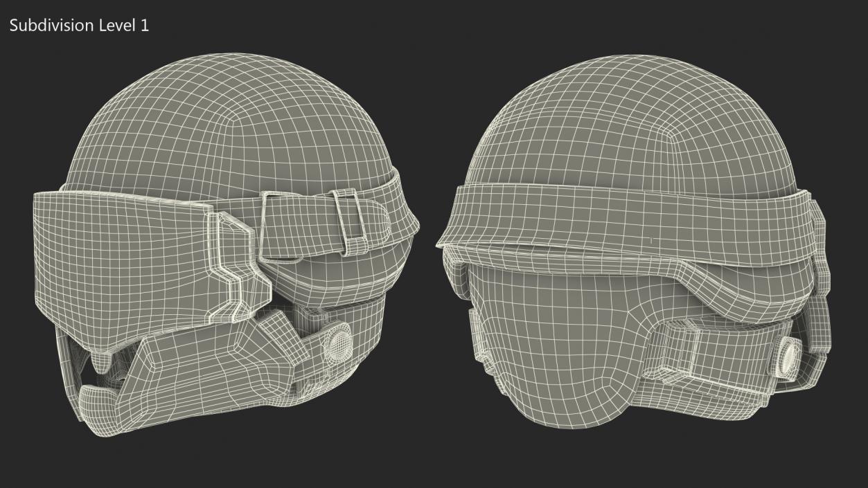 3D model Sci-Fi Battle Helmet