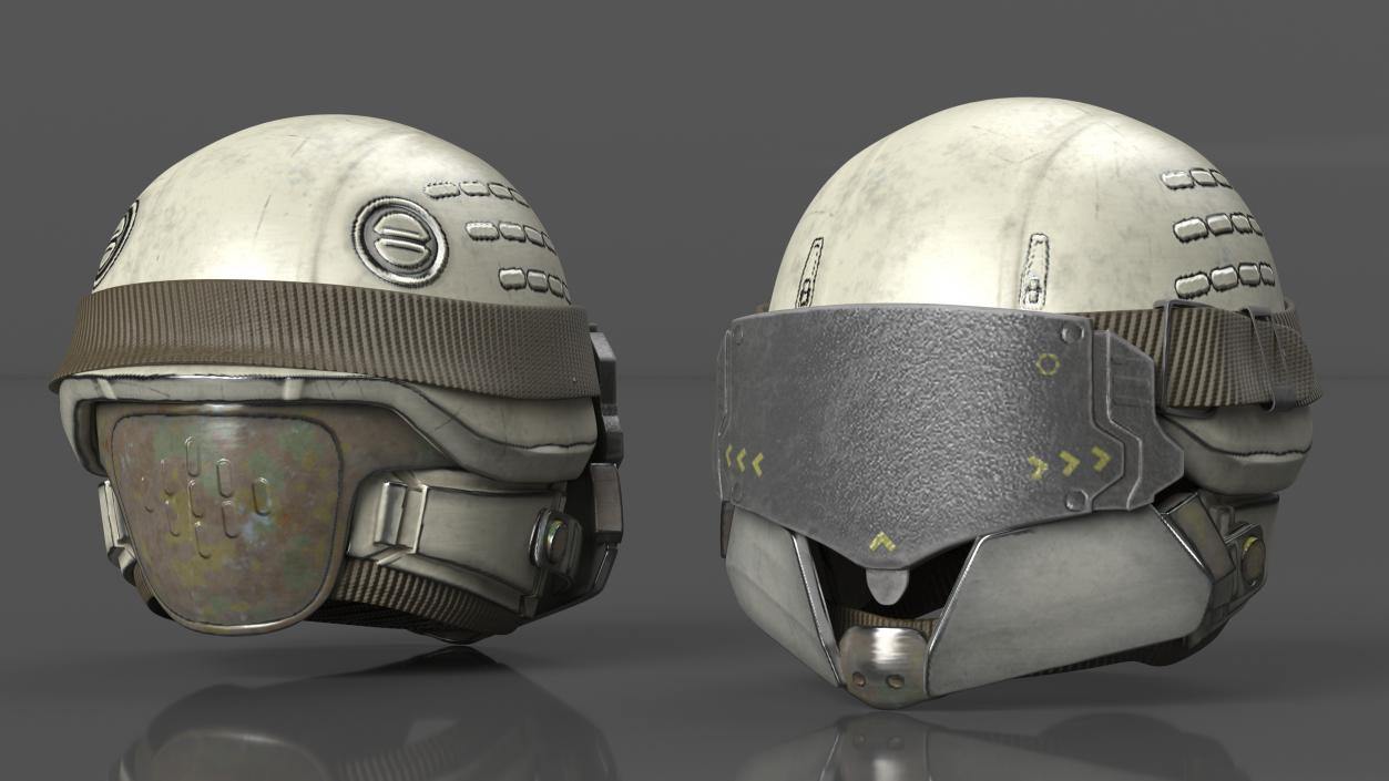 3D model Sci-Fi Battle Helmet