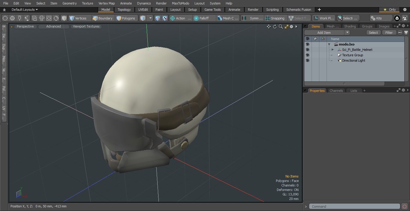 3D model Sci-Fi Battle Helmet