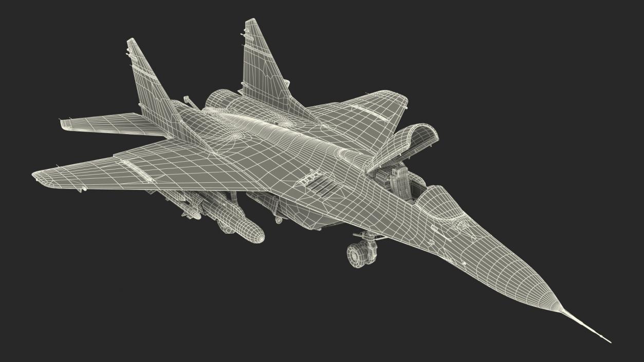 3D model MiG 29KR Fulcrum D Russian Navy with Armament