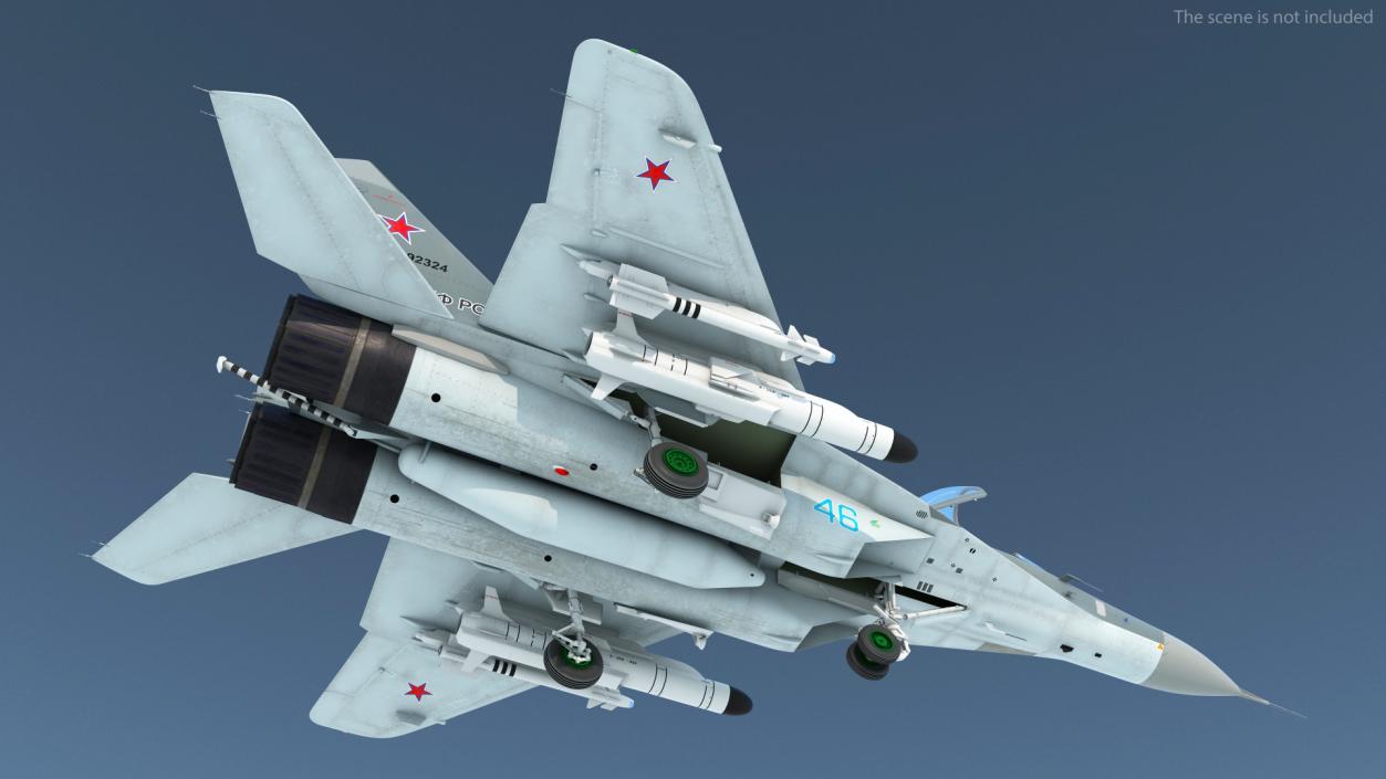 3D model MiG 29KR Fulcrum D Russian Navy with Armament