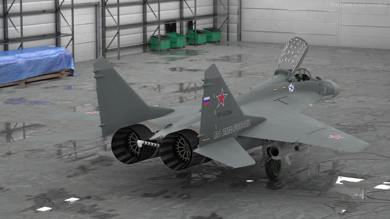 3D model MiG 29KR Fulcrum D Russian Navy with Armament