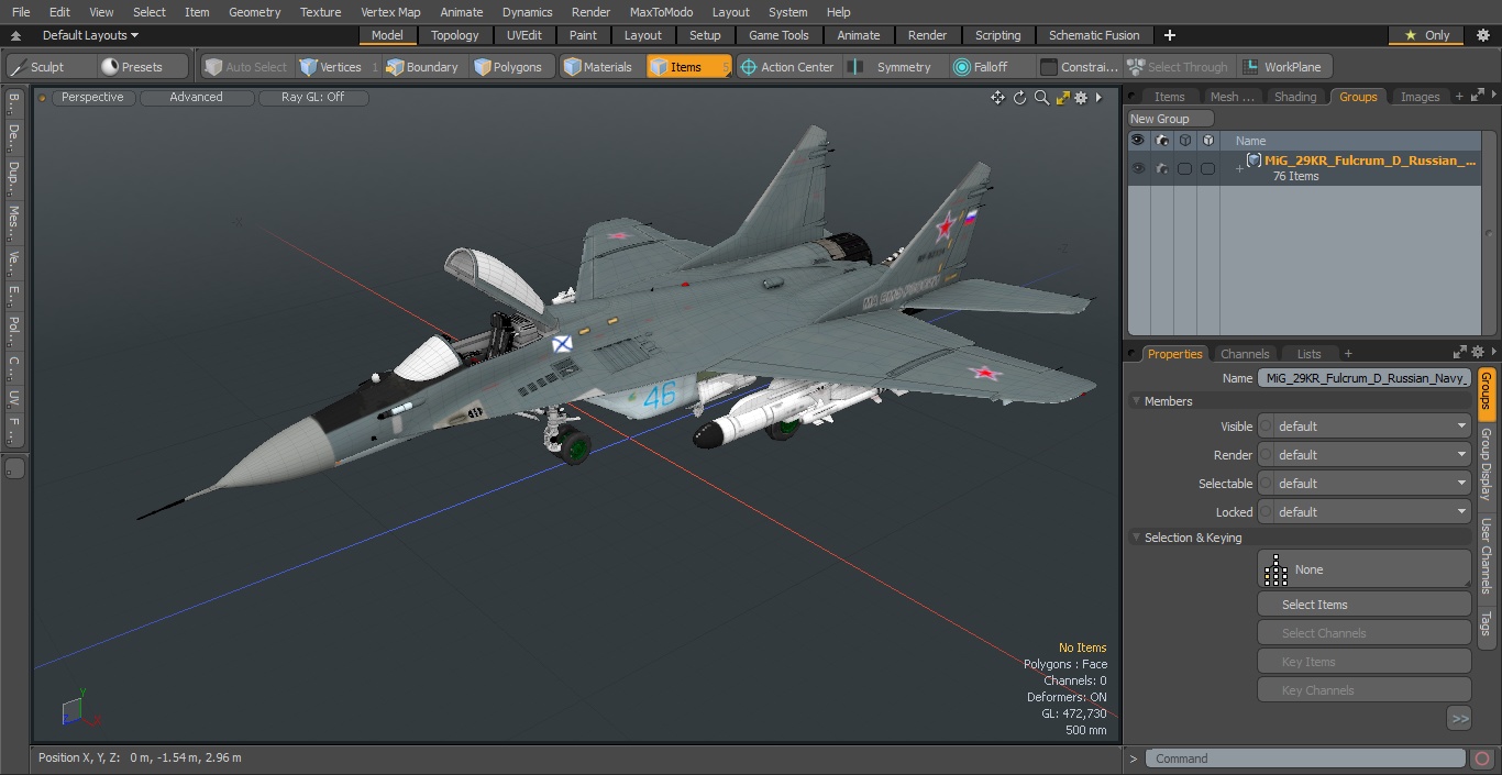 3D model MiG 29KR Fulcrum D Russian Navy with Armament