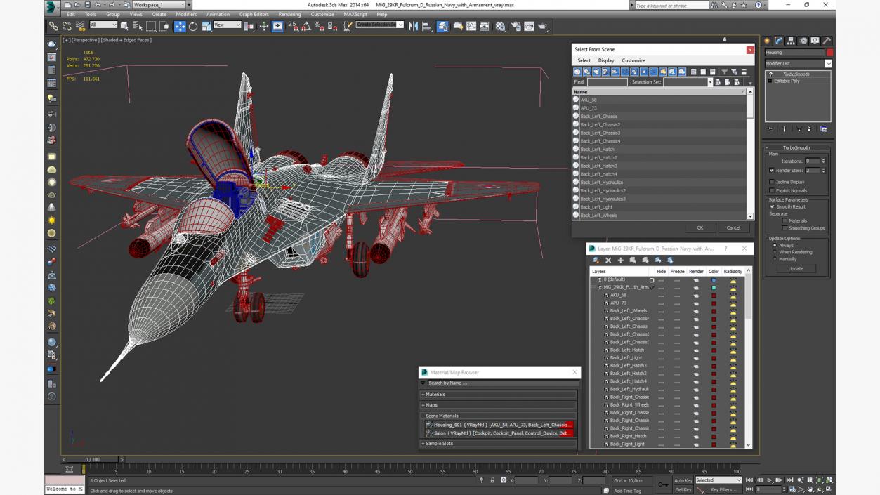 3D model MiG 29KR Fulcrum D Russian Navy with Armament