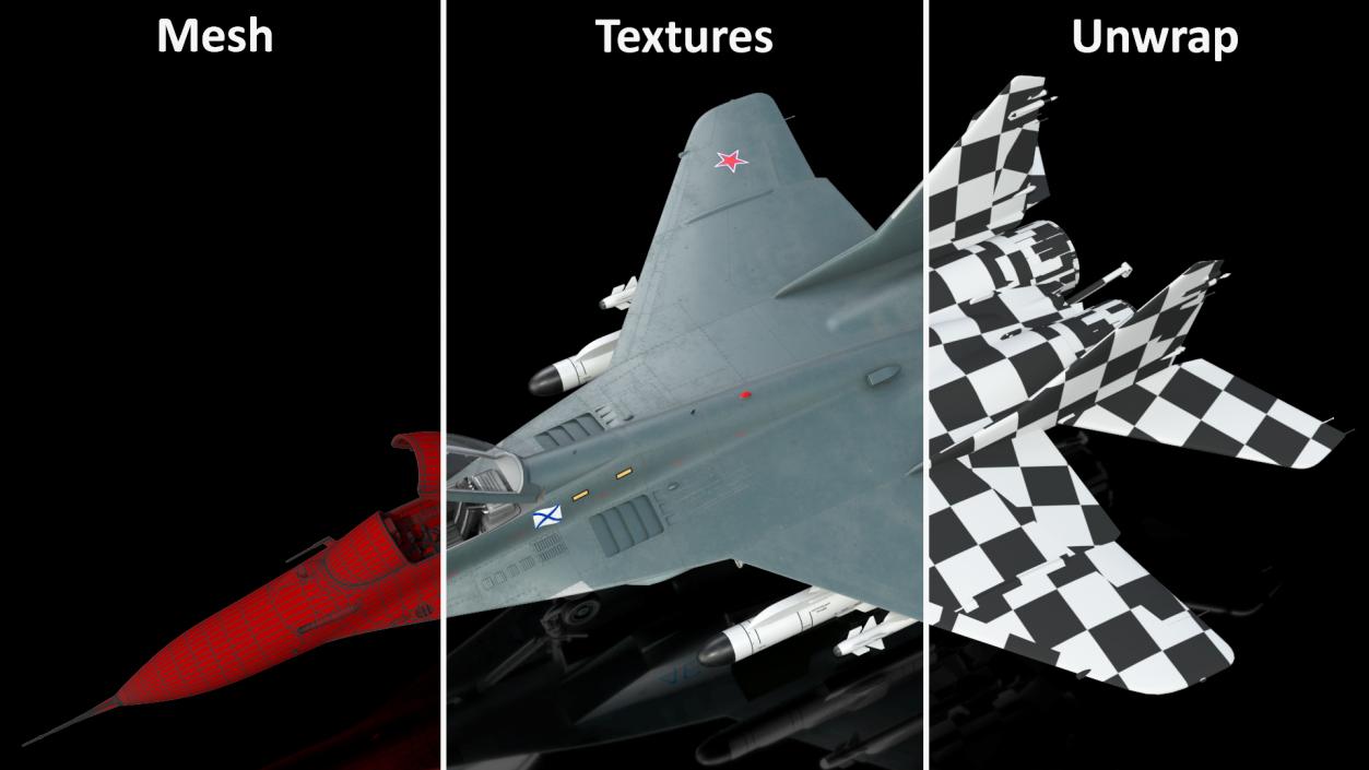 3D model MiG 29KR Fulcrum D Russian Navy with Armament