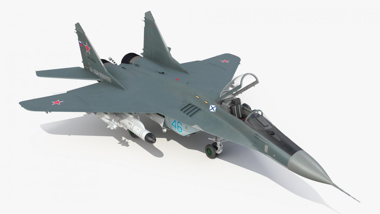 3D model MiG 29KR Fulcrum D Russian Navy with Armament