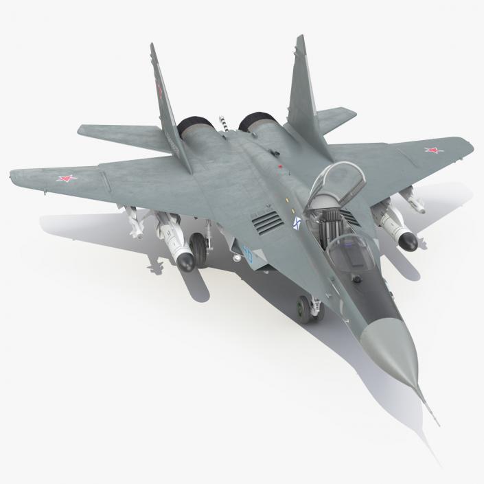 3D model MiG 29KR Fulcrum D Russian Navy with Armament