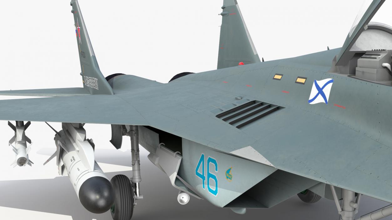 3D model MiG 29KR Fulcrum D Russian Navy with Armament