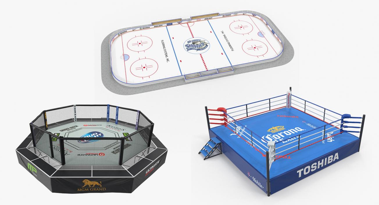 3D Sport Arenas 3D Models Collection model