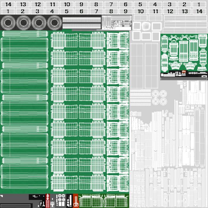 14 Starting Stalls for Horse Racing Rigged 3D