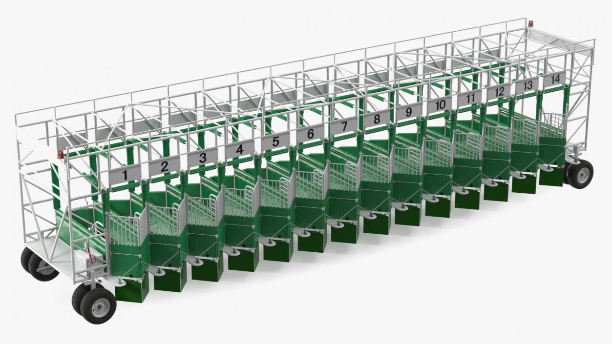 14 Starting Stalls for Horse Racing Rigged 3D