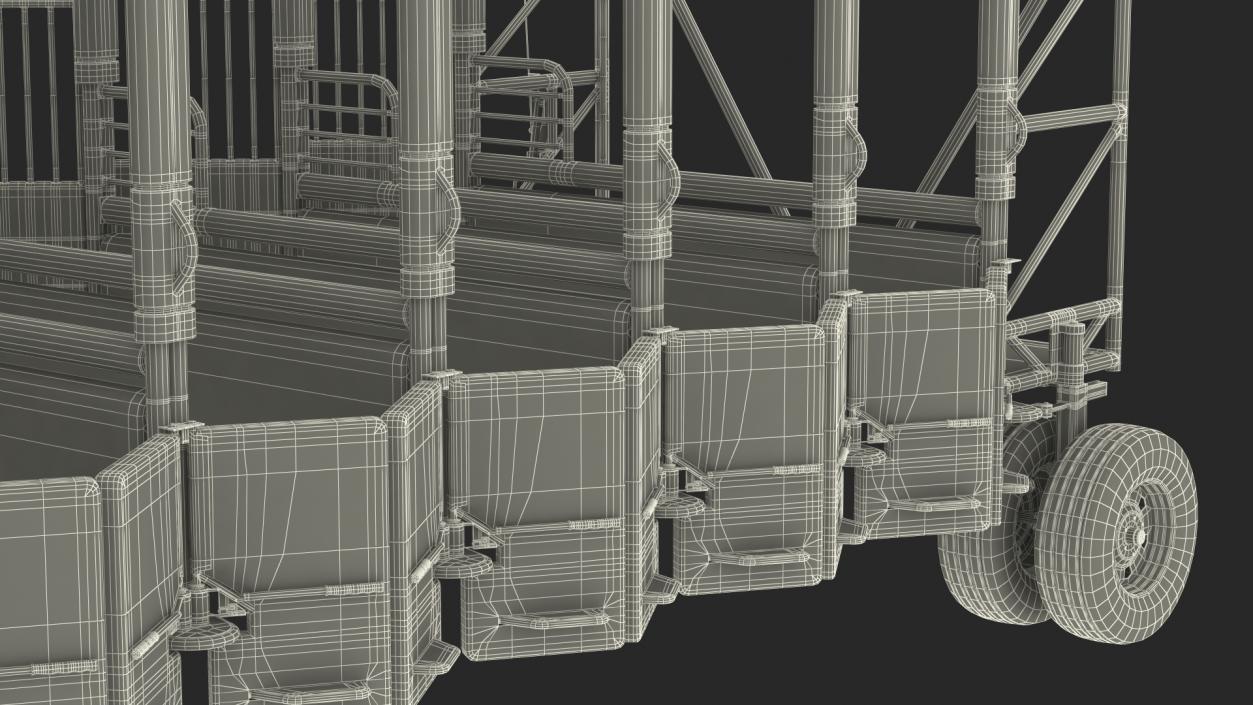 3D 14 Starting Stalls for Horse Racing Rigged for Maya