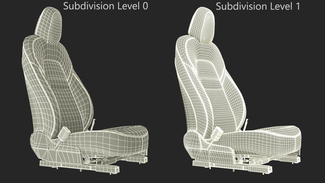 Tesla Model 3 Driver Seat White Leather 3D model