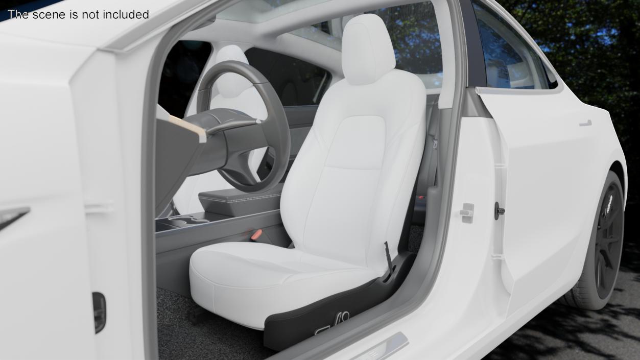 Tesla Model 3 Driver Seat White Leather 3D model