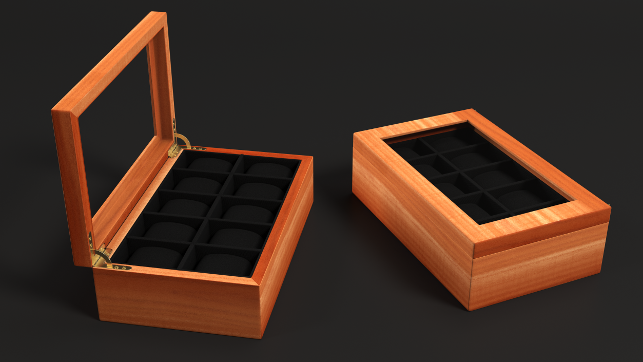 Watch Display Box Wooden 3D model