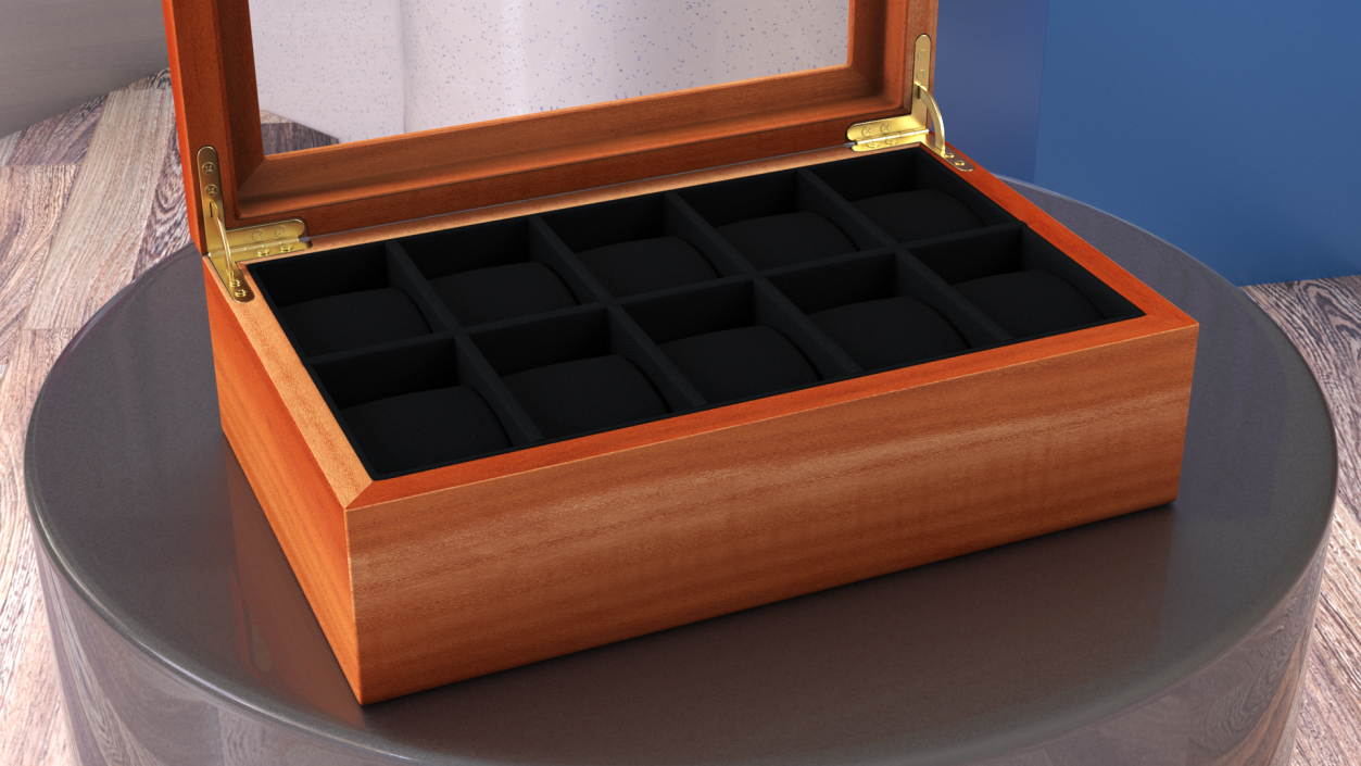 Watch Display Box Wooden 3D model