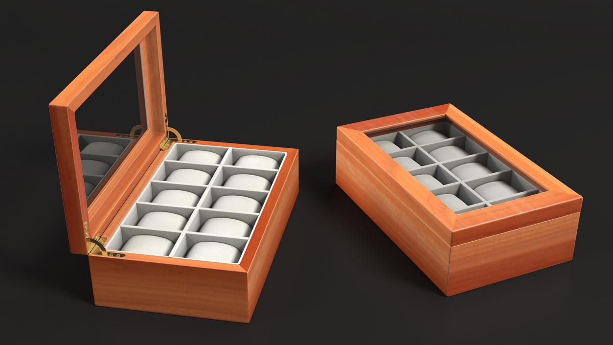 Watch Display Box Wooden 3D model