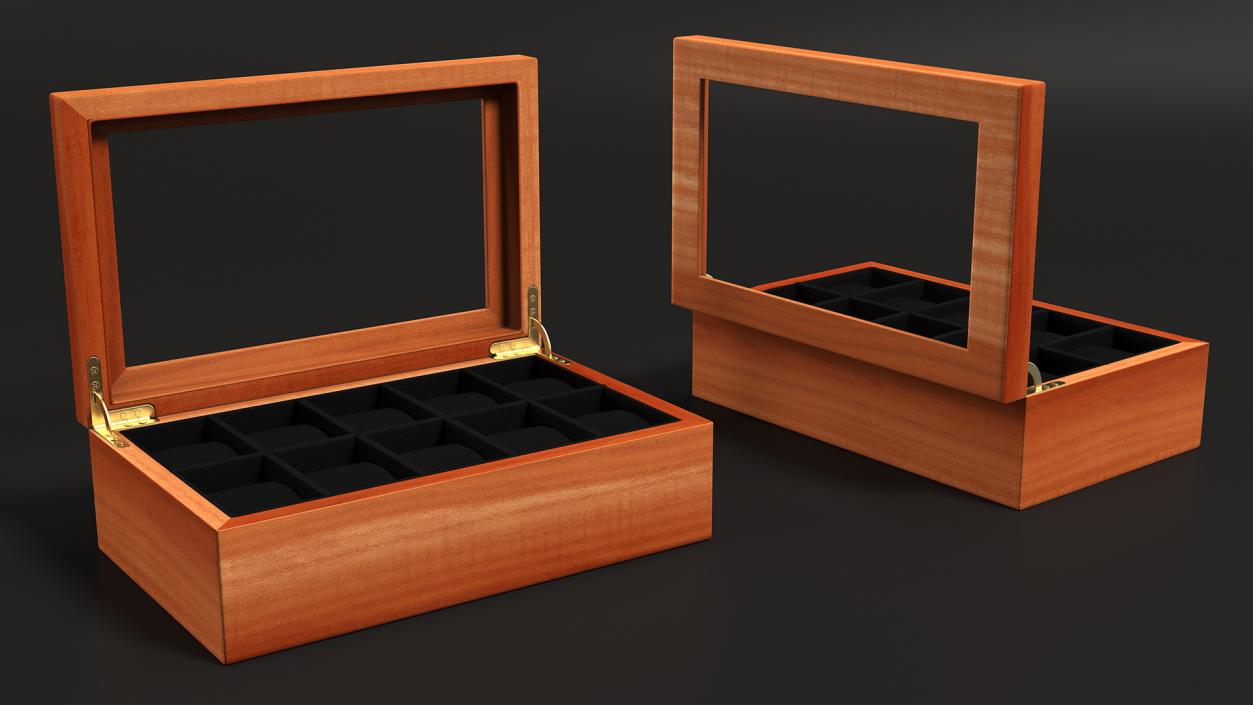 Watch Display Box Wooden 3D model