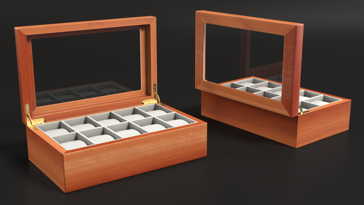 Watch Display Box Wooden 3D model