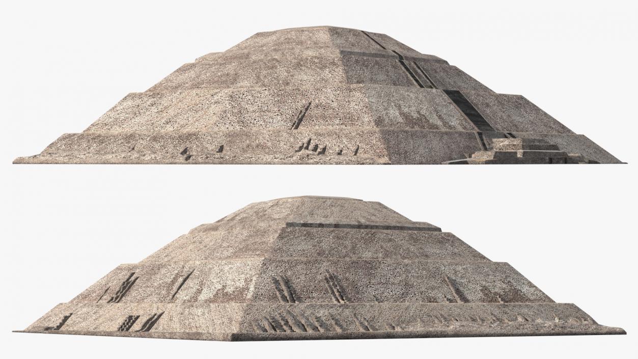 3D model Teotihuacan Pyramid of the Sun